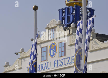 Deutschland, Bayern, München, Oktoberfest, feste Zelt, Hofbräu, Detail, Stockfoto