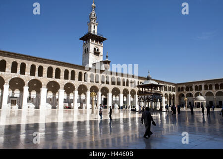 Syrien, Damaskus, Omayyadenmoschee, Innenhof, Tourist, Stockfoto