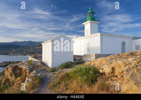 Frankreich, Korsika, l ' Ile Rousse, Leuchtturm, Phare De La Pietra, Stockfoto