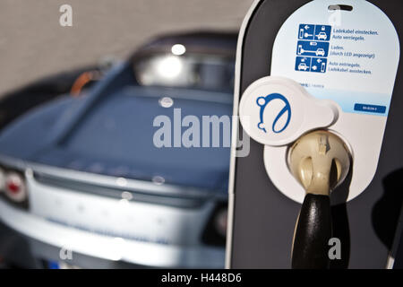 Laden Bahnhof, Connector, Energie, Elektromobil, kostenlos, mittlere close-up, Stockfoto