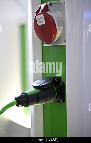 Laden Bahnhof, Connector, Energie, Elektromobile, kostenlos, mittlere close-up, Stockfoto