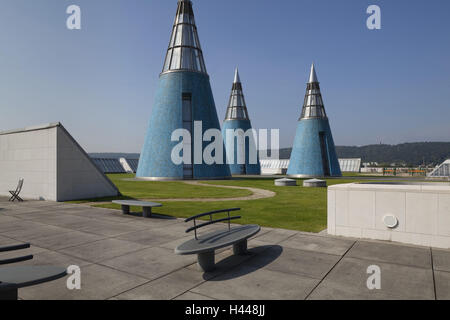 Deutschland, Nordrhein-Westfalen, Bonn, Bundeskunsthalle (Kunstgalerie), Dachgarten, Lichtschächte, Stockfoto