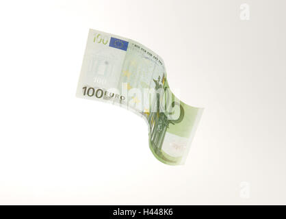 Banknote, fliegen, 100 Euro-Banknote, Stockfoto