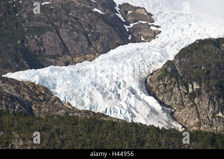 Chile, Fjord-Landschaft, Gletscher, Stockfoto