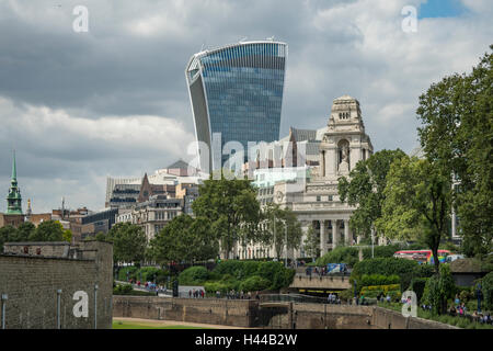 Walkie Talkie Gebäude, 20 Fenchurch, City of London, England Stockfoto