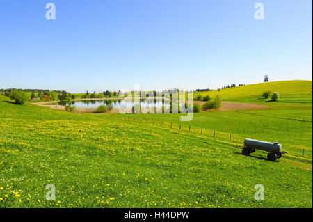 Deutschland, Bayern, Ost Allgäu, See mit Greith, enge Füße, Stockfoto