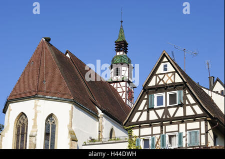 Deutschland, Baden-Wurttemberg, Waiblingen, Nikolaus-Kirche, Stockfoto