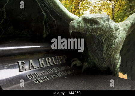 Friedhof der Familie Krupp, Friedhof Bredeney, Essen, North Rhine-Westphalia, Germany, Stockfoto