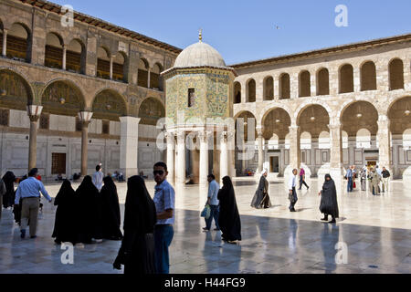 Syrien, Damaskus, Omayyadenmoschee, Innenhof, Tourist, Stockfoto