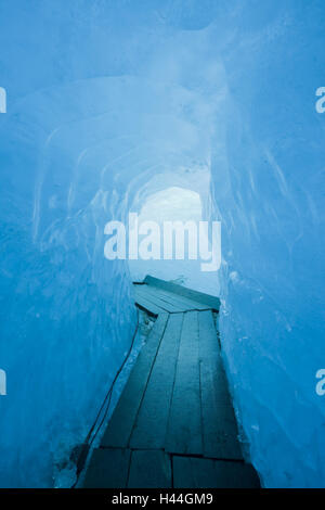 Schweiz, Wallis, Furkapass, Rhonegletscher, Eis, Stockfoto