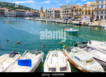 Boote auf dem Canal De La Peyrade, Sète, Hérault, Frankreich Stockfoto