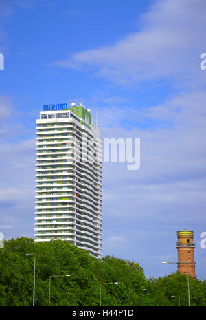 Deutschland, Schleswig - Holstein, Travemünde, Hotel Maritim, Alter Leuchtturm, Stockfoto