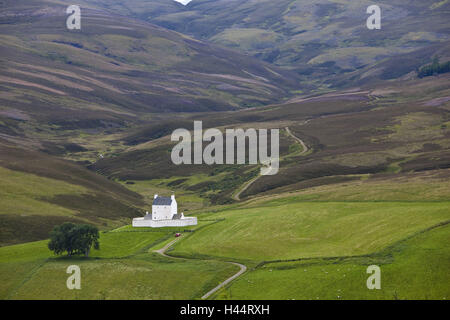 Großbritannien, Schottland, Aberdeenshire, Braemar, Corgaff Burg, Wald-Kulturen, hölzerne Wirtschaft, Stockfoto