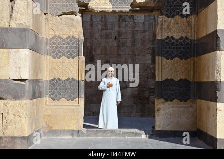 Syrien, Aleppo, Al-Dschami' al-Kabir, Omayyaden-Moschee, Tor, Mann, Stockfoto