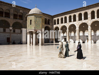 Syrien, Damaskus, Omayyadenmoschee, Innenhof, Tourist, Stockfoto