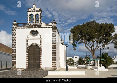 Guatiza, Kirche "Iglesia Santo Gusto", Lanzarote, Kanarische Inseln, Spanien Stockfoto