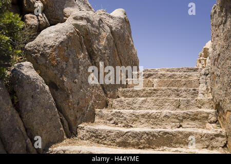 Italien, Sardinien, Capo d ' Orso, Steintreppen, Stockfoto