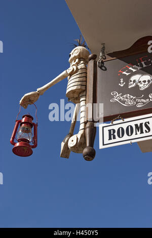 Deutschland, Berlin, Friedrich Hain, Hotel, Detail, Werbeschild, Stockfoto