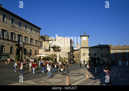 Italien, Umbrien, Orvieto, Domplatze, Tourist, Stockfoto