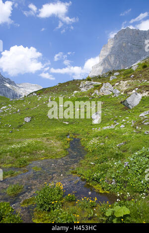 Schweiz, Bündner, Prättigau, Kreuzgang, St. Antönien, Quelle, Stockfoto