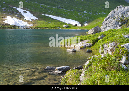 Schweiz, Bündner, Prättigau, Kreuzgang, St. Antönien, Partnunsee, Stockfoto