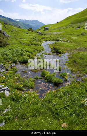 Schweiz, Bündner, Prättigau, Kreuzgang, St. Antönien, Quelle, Stockfoto