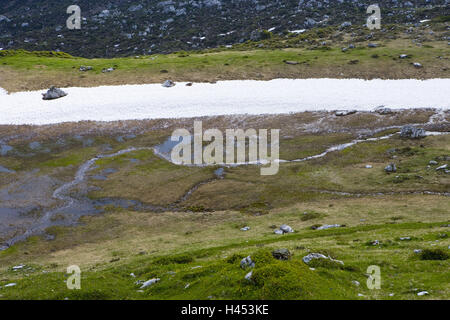 Schweiz, Bündner, Prättigau, Kreuzgang, St. Antönien, Auftauen, Stockfoto