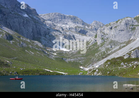 Schweiz, Bündner, Prättigau, Kreuzgang, St. Antönien, Partnunsee, Stockfoto