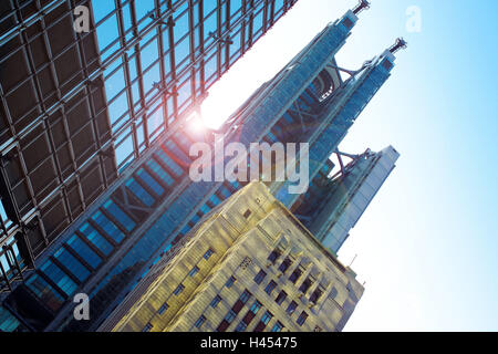 China, Hong Kong Island, Hong Kong und Shanghai Banking Corporation Limited, Hintergrundbeleuchtung, Stockfoto