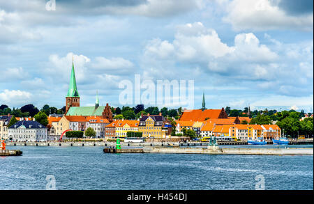 Ansicht von Helsingor oder Elsinore von Öresund, die Meerenge in Dänemark Stockfoto