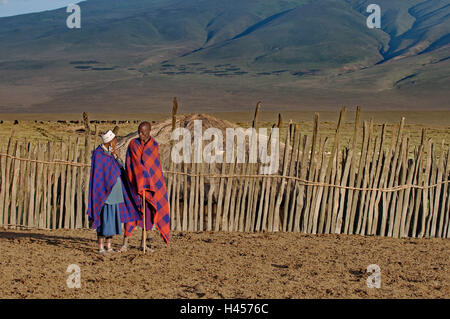 Afrika, Tansania, Ngorongoro Hochland, Massai, Stockfoto