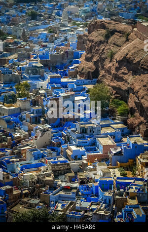 Jodhpur Stadt in Indien auch als die blaue Stadt genannt Stockfoto