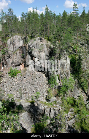 Nationalpark Hiidenportti, Sotkamo Finnland Stockfoto