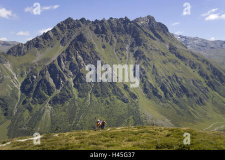 Österreich, Montafon, Berglandschaft, Wanderer, null Punkte, 2650 m, Stockfoto