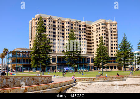 Glenelg, South Australia populärsten Strand-Entertainment-Bereich. Stockfoto