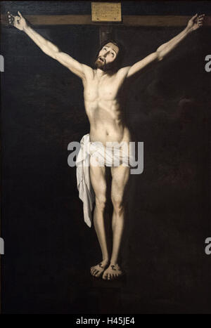 Francisco de Zurbarán (1598-1664), Christus am Kreuz Cristo de la Cruz, ca. 1630. Stockfoto