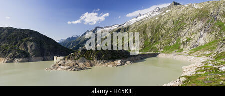 Schweiz, Kanton Bern, Berner Oberland, Grimselpass, Grimsel Hospiz, Grimselsee, Stockfoto