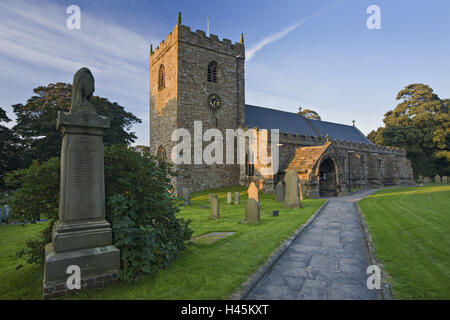 Großbritannien, England, Lancashire, Gisburnund, Kirche, Stockfoto