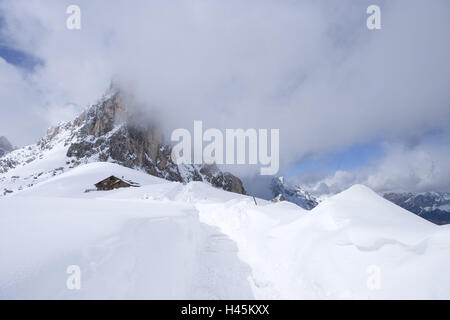 Italien, Dolomiten, Belluno, Cortina d ' Ampezzo, Passo Tu Giau Giauhütte, Stockfoto