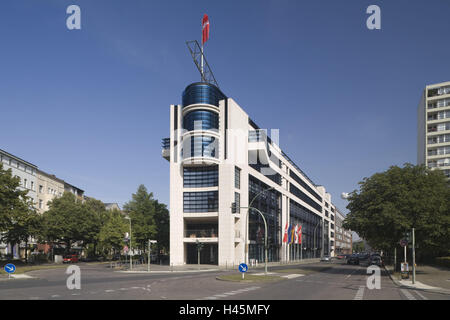 Deutschland, Berlin, Willy Brandt-Haus, Detail, Europa, Hauptstadt, Berlin, cross-Mountain, Wilhelmstraße, Stresemannstraße, Bürohaus, Bürogebäude, Gebäude, SPD-Seite Zentralstelle, SPD zentrale, SPD, Struktur, Architektur, Wirtschaft, Poli Stockfoto