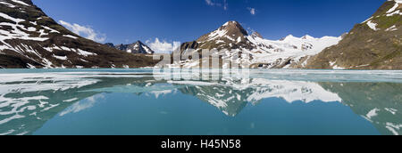 Schweiz, Kanton Bern, Berner Oberland, Grieß See, Nufenenpass, Gletscher, Reservoir, Stockfoto