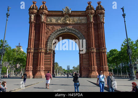 Der Arc de Triomf in Barcelona. Spanien Stockfoto