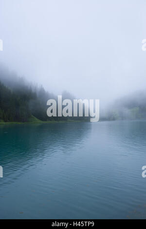 Schweiz, Graubünden, Prättigau, Arosa, Reservoir, Morgennebel, Stockfoto