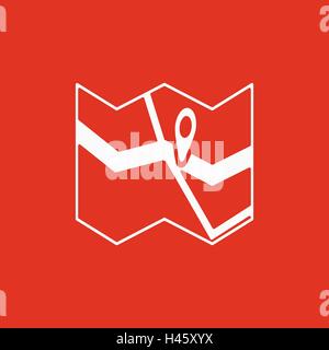 Das Symbol "Karte". PIN auf der Kartensymbol. Wohnung Stock Vektor