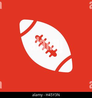 Die Fußball-Ikone. Rugby-Symbol. Wohnung Stock Vektor