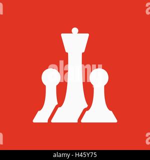 Das Schach-Symbol. Spiel-Symbol. Wohnung Stock Vektor