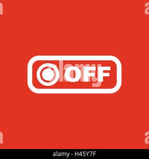 Die off-Button-Symbol. Aus Schalter Symbol. Wohnung Stock Vektor