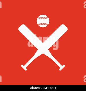 Die Baseball-Ikone. Sport-Symbol. Wohnung Stock Vektor