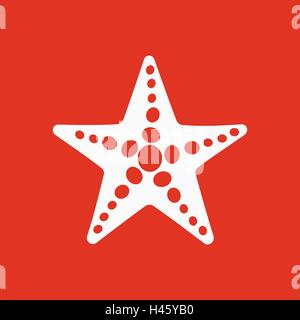 Der Seestern-Symbol. Ozean-Symbol. Wohnung Stock Vektor