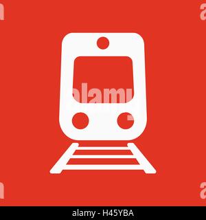 Das Zug-Symbol. Eisenbahn-Symbol. Wohnung Stock Vektor